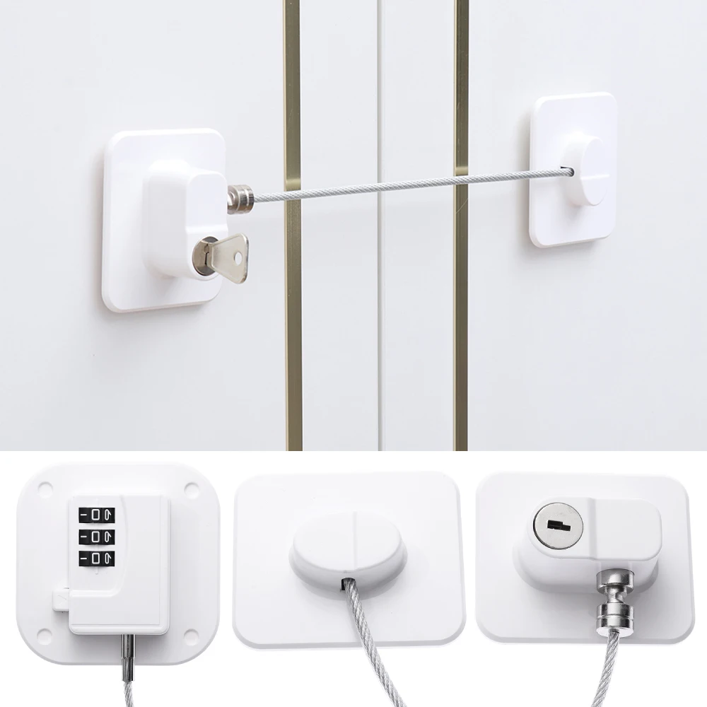 1PC Baby Safety Lock With Metal Key Or Coded Refrigerator Drawers Window Cabinet Digital Password Child Protection | Мать и ребенок