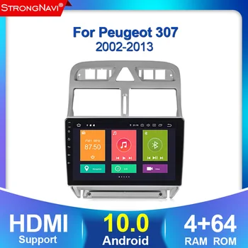 

2.5D IPS DSP 2din Android 10.0 car DVD multimedia player for Peugeot 307 307CC 307SW 2002-2013 car radio GPS navigation WiFi BT