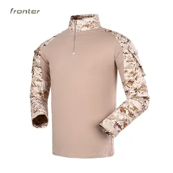Mens Shirts Digital Desert Long Sleeve Frog Tactical Shirt Tactico Military Camouflage Fishing Clothing UV Protection Combat shi