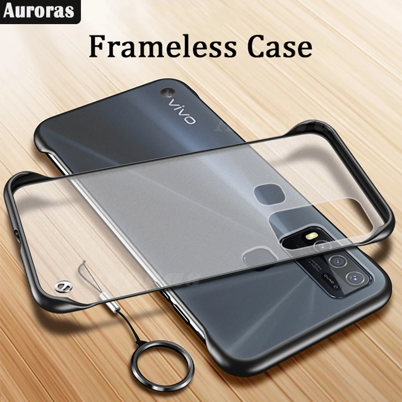 Auroras For VIVO Y50 Case Clear Hard Frame Borderless Cover Vivo Shockproof With Ring Funda | Мобильные телефоны и