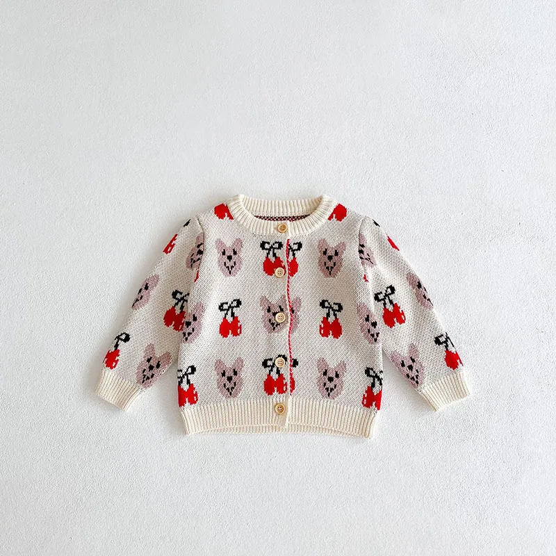 MILANCEL 2022  Spring New Baby Clothes Set Toddler Sweaters Bear Bodysuits  Pcs Girls Suits baby clothes penguin set