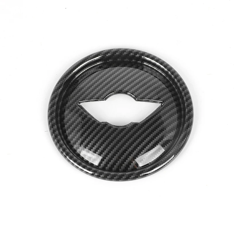 Carbon fiber Новая Автомобильная наклейка для внутреннего интерьера рулевая панель крышка наклейка декоративный чехол для Mini Cooper F56 F55 F54 F60 автостайлинг - Название цвета: Carbon fiber