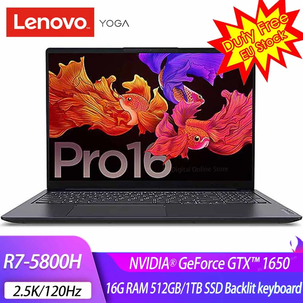 Lenovo Xiaoxin Pro 16 Laptop Amd R7 5800h Gtx1650 Notebook 16gb Ram ...