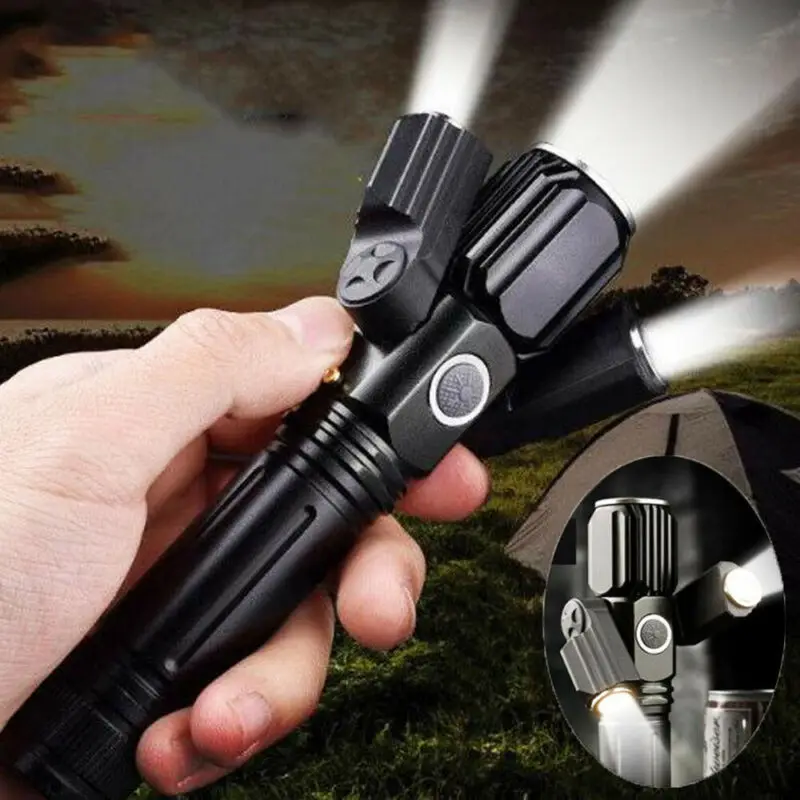 

20000LM Police Tactical T6 LED 3 Modes 18650 Flashlight Zoomable 3 Head Light US