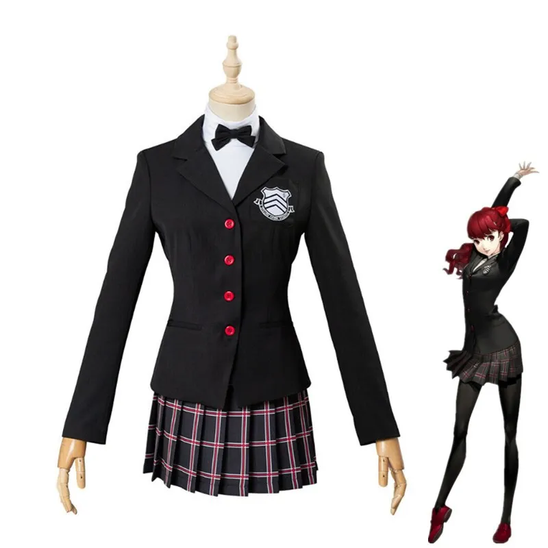 

HISTOYE The Game Persona 5 Costume Makoto Niijima Cosplay Clothing College Style Unifrom for Women Halloween Costume Party