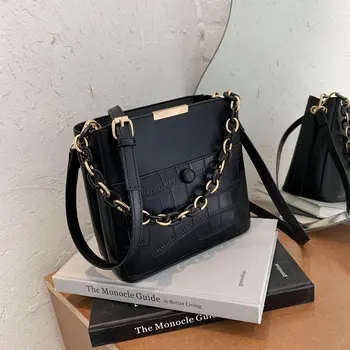 

Leather Handbag Shoulder Bag Woman Luxury Elegant Waterproof Stone pattern Hand-held messenger large-capacity women's bag