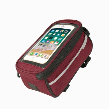 

Universal Compitable For Smart Mobile Cell Phone Mountain Bike Front Top Tube Frame Bag Holder Pouch Waterproof Accessory