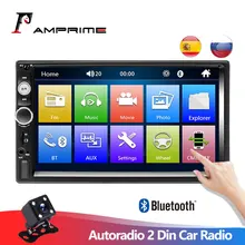 AMPrime Авторадио 2 Din автомагнитола " сенсорный экран Dash MP5 Bluetooth USB Автомобильный цифровой 2Din мультимедийный плеер камера заднего вида