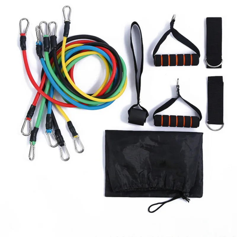 

11Pcs/Set Latex Tubes Resistance Bands Home Gym Strength Training Pull Rope Yoga Tension Band Fitness Equipment Pull Rope