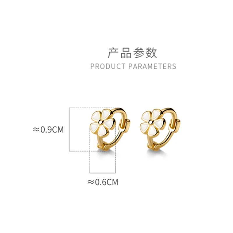 WANTME Genuine 925 Sterling Silver Sweet Romantic Flower Ear Buckle for Women Korean Girl Fashion Birthday Earring Jewelry Gift silver earrings womens earrings