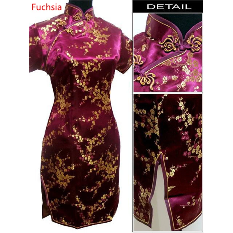 Большие размеры 3X 4XL 5XL китайский Qipao классический женский атласный Cheongsam