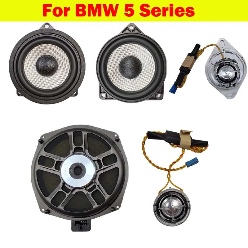Midrange Tweeter Subwoofer Hifi Music Horn Led Illumina La Copertura Dell'Altoparlante Trim Refit Kit Di Aggiornamento Audio Per Bmw Serie 5 G30
