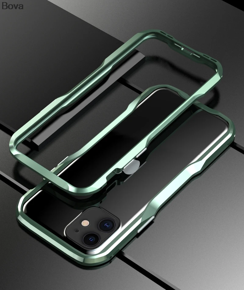Чехол для iPhone 11 Pro Max, роскошное лезвие, стильный трендовый модный алюминиевый бампер для iPhone11 Pro Max+ 2 пленки(1 передняя+ 1 задняя - Цвет: LR Green