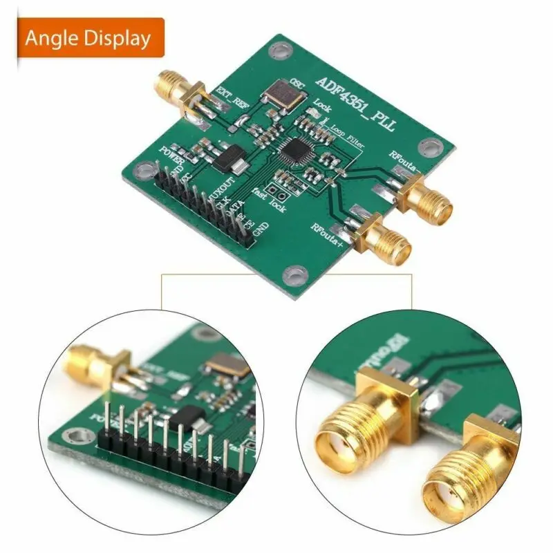 SMA женский ADF4351 PLL радиочастотный источник сигнала, синтезатор, макетная плата, трехпроводная последовательная шина периферийного интерфейса