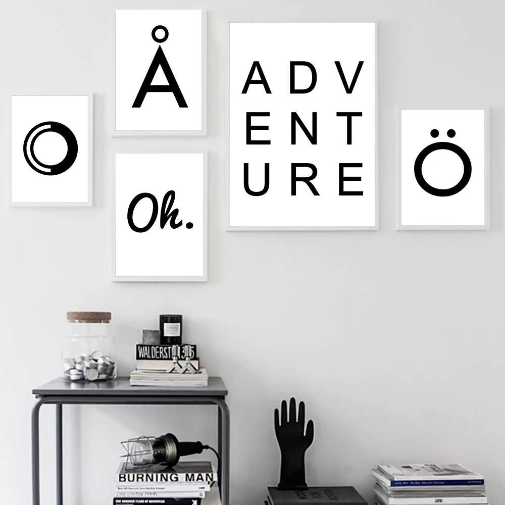 Dekorasi Rumah HD Print Gambar Dinding Seni Hitam Putih Minimalis Huruf Nordic Gaya Modular Poster Kanvas Lukisan Untuk Ruang Tamu Painting Calligraphy AliExpress Dekorasi Rumah HD Print Gambar Dinding Seni Hitam Putih Minimalis Huruf Nordic Gaya Modular Poster Kanvas Lukisan Untuk Ruang Tamu Painting Calligraphy AliExpress