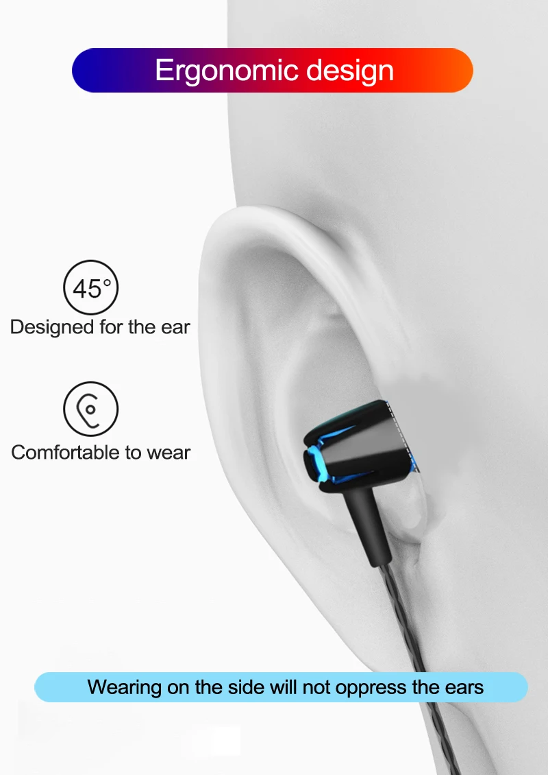 Mini Wired Earbuds 3.5mm In Ear Wired Earphones Volume Adjustment Sport Headset with Mic For Xiaomi iPhone Samsung Huawei (3)