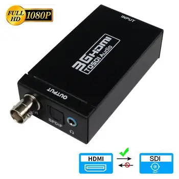 

HDMI to SDI Converter HDMI to BNC with 3.5mm Audio & SPDIF Optical Signal Transmission Adapter Converter for DVD STB Monitor