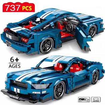 

737pcs City Racing F1 Car Building Blocks Compatible Technic Pull Back Sports Car Bricks Toys For Boys Children