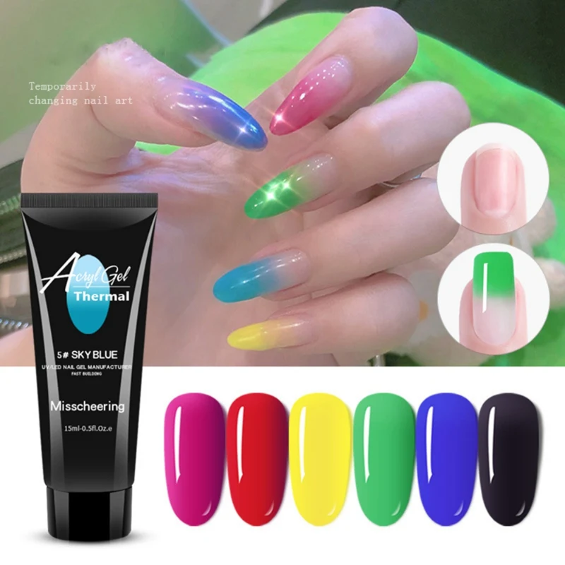 

Temperature changing Nail Extension Gel Acrylic Poly Gel Nail Polish Quick Dry Extended Nail Gel UV LED Builder Gel Tip DIY Nail