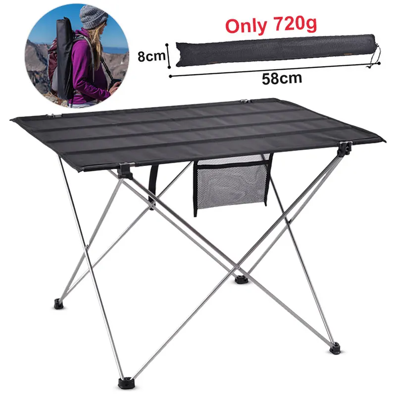 Camping Table Computer-Bed Folding Ultralight Picnic Hiking Outdoor Desk-Furniture Aluminium