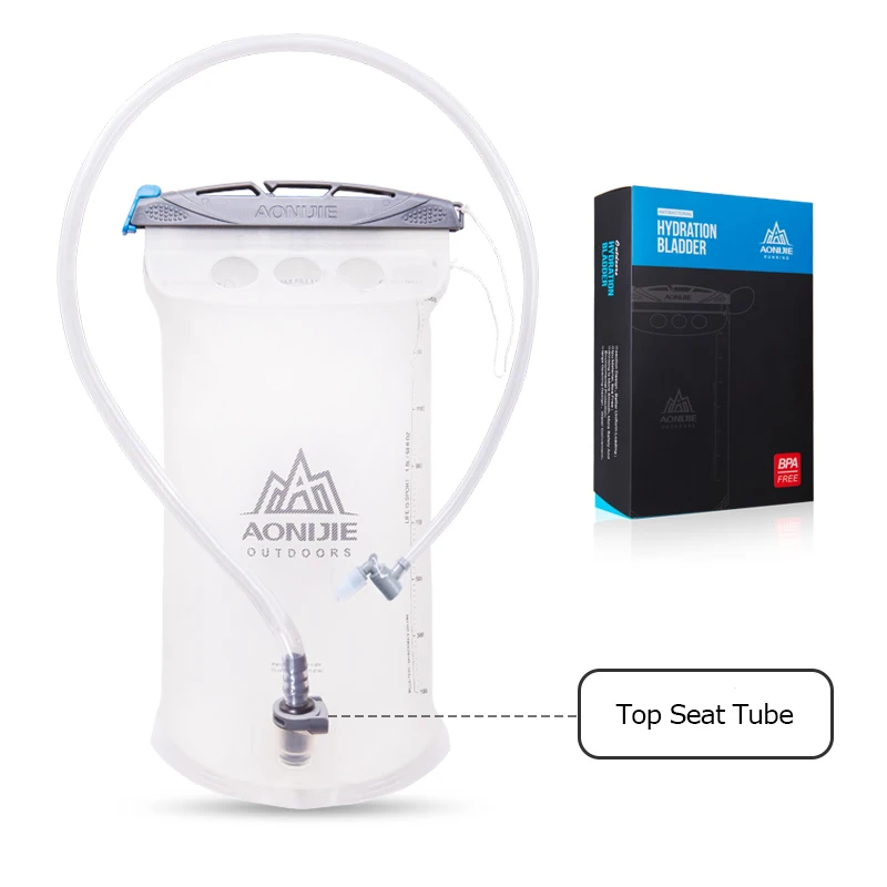 AONIJIE мягкий резервуар 1.5L водный Пузырь гидратация пакет сумка для хранения воды ТПУ BPA бесплатно для бега гидратации жилет рюкзак SD20 - Цвет: Top Tube Seat Box
