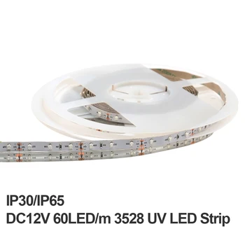 

DC12V 5M/lot 3528UV 60leds/m/120pcs/m Ultraviolet led strip,395nm 3528 SMD Purple 300leds/600 LED Flex Strip Light White PCB