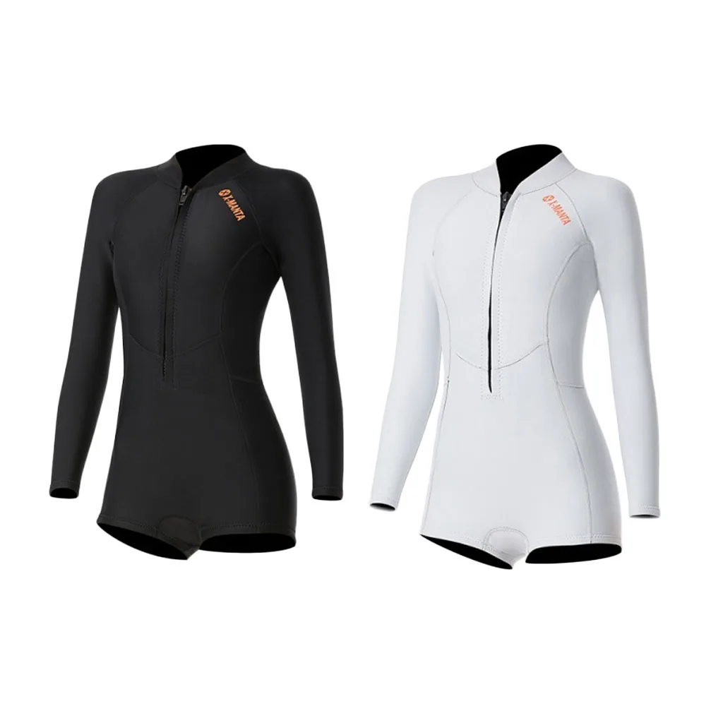 

Women Bikini Long Sleeve Front Zipper Elastic Neoprene Wetsuit Swim Suit Ladies Bikini Wetsuit Female Surfing Suits
