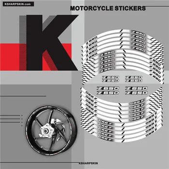 

Motorcycle outer tyre Rim Stickers Moto Front and rear wheels reflective decoration decals For KAWASAKI Z650 z 650