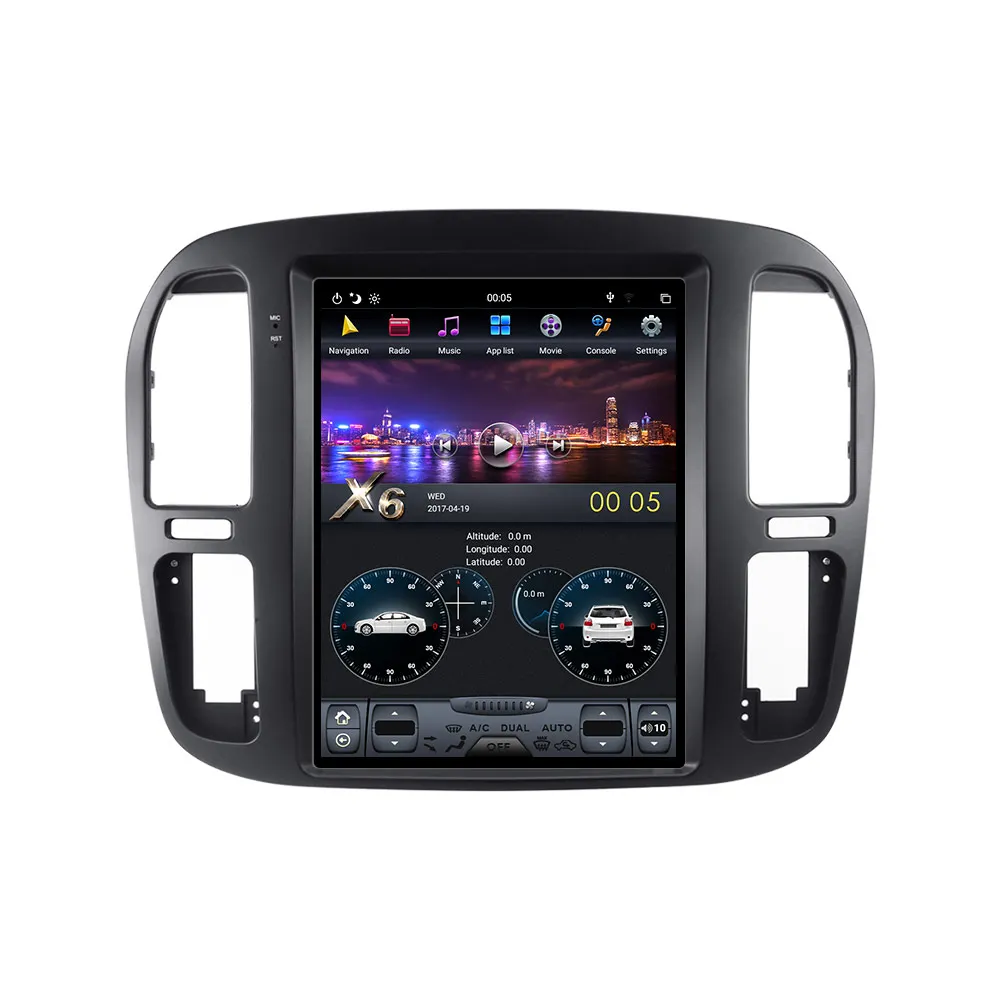 12," экран Tesla Android 8,1 px6 Автомобильный мультимедийный радио плеер для TOYOTA LAND CRUISER LC100 1992-2002 gps навигация без dvd