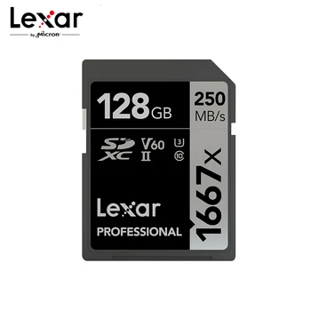 

Lexar Memory Card 1667X V60 250MB/s Flash Card 64GB 128GB 256GB UHS-II U3 SD Card SDXC C10 For 3D 4K HD Video