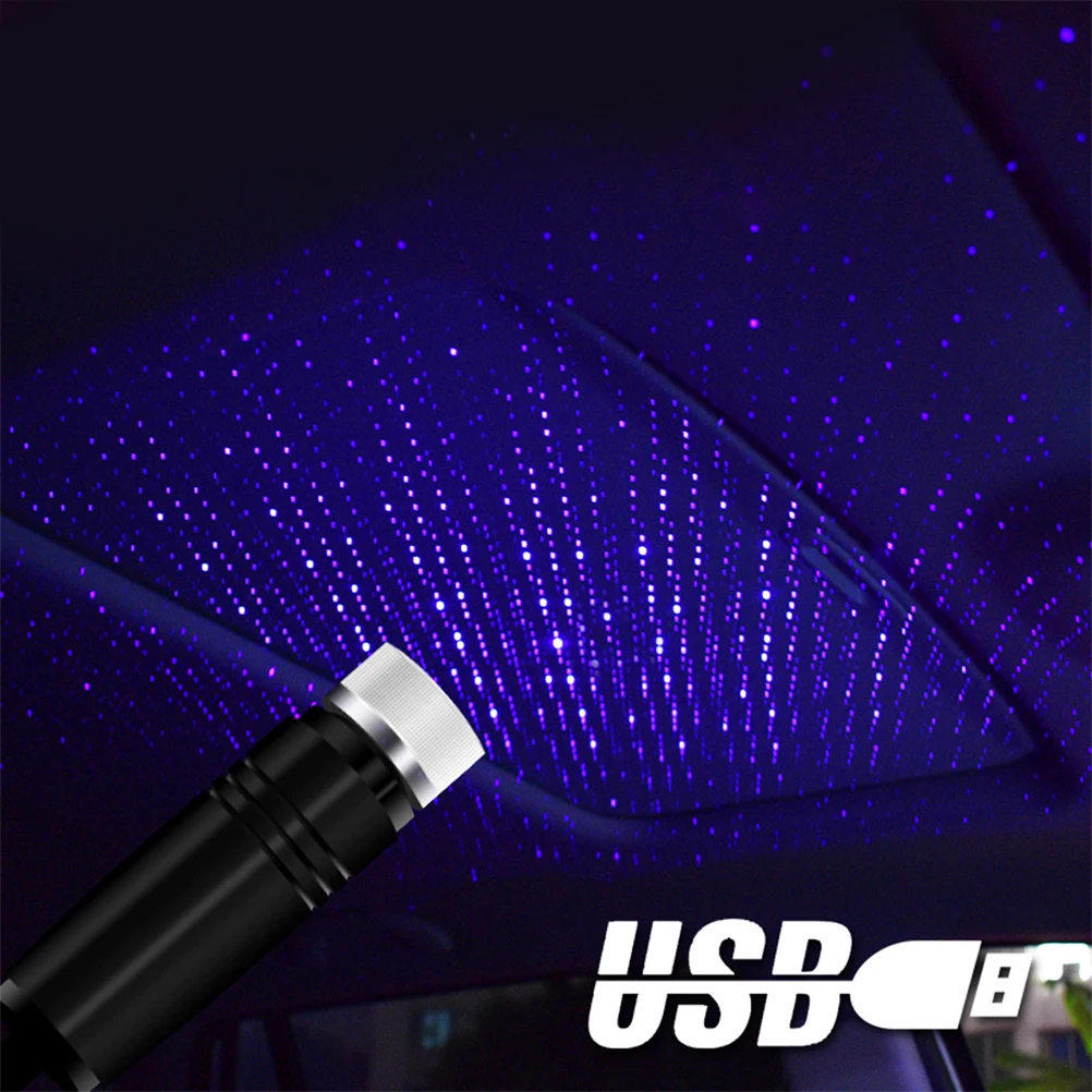 USB атмосферный светильник для автомобиля интерьерный интерьер Звездный