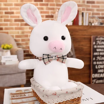 

Candice guo! Hot sale supe cute plush toy soft stuffed doll pig rabbit appease toy girls kids birthday Christmas gift 50cm 1pc