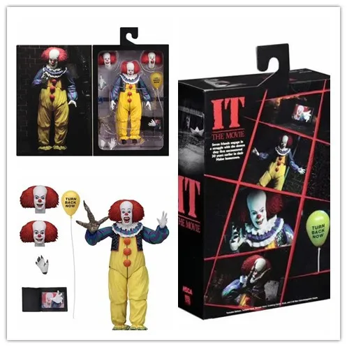

18cm NECA tephen King's It Pennywise Joker 1990 Evil Ultimate Joint Movable PVC Collection Toy Model Action Figure toys