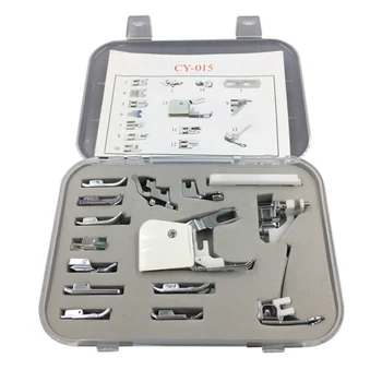 

15pcs/Set Household Sewing Machine Parts Side Cutter Overlock Presser Foot Press Feet For All Low Shank Singer