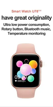 

U78 PLUS smart watch . It play music with high fidelity sound quality . The rotary switch makes it easy for to operate.