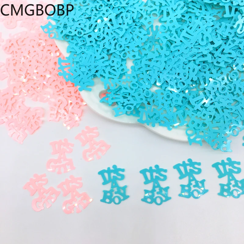 It's A Boy конфетти розовый синий Конфетти Для крестины вечеринки It Is Girl Baby Shower