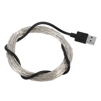 

ICOCO Waterproof Fairy Light String Silver Wire Christmas Wedding USB Power Holiday Decoration 2M 20LED/5M 50LED/10M 100LED