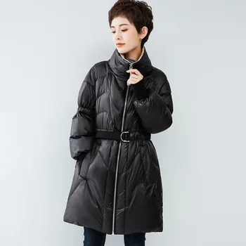 

Winter Duck Down Jacket Women Long Down Coat Fashion Puffer Jacket Korean Doudoune Femme Hiver 2020 WF1B96615 KJ3678