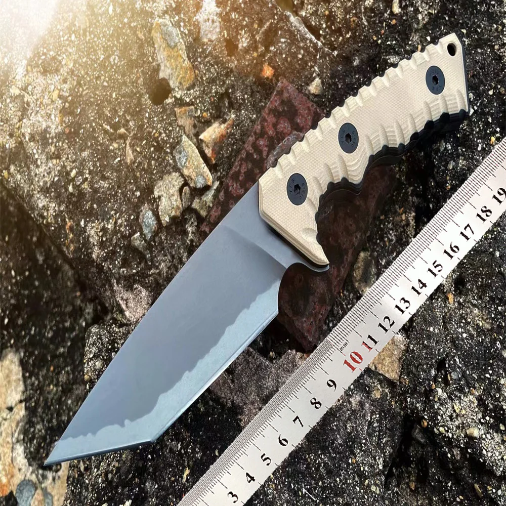 

HOT MBB M27 Fixed Blade Straight knife G10 Handle High Hardness A8 Blade Outdoor Hunting Camping Tactical Knives EDC