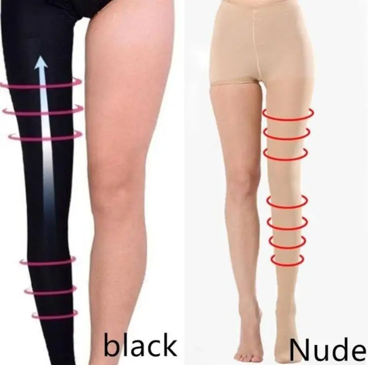 1 Pair Women Slim Tights Compression Stockings Foot Care Tool Pantyhose Varicose Veins Fat Calorie Burn Leg Shaping Stocking