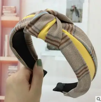 36 шт./лот DIY Простые сетки ткани решетки сращивания ПУ повязки на голову противоскользящие повязки с узелком Инструменты для укладки волос аксессуар HA1484 - Цвет: 4