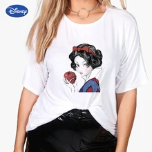 

Disney Snow White T Shirt Women Fashion Short Sleeve Tops Princess Aesthetic Tee shirt France Harajuku Cartoon Femme Vetement