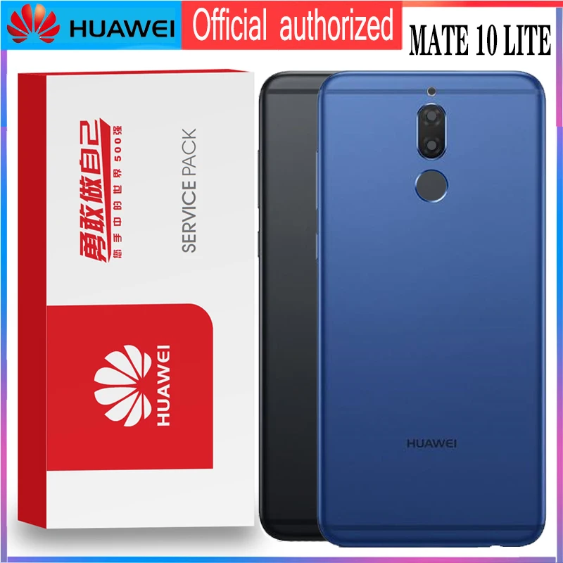 Задний корпус Замена для HUAWEI MATE 10 LITE задняя крышка батарея с объективом камеры клейкая наклейка