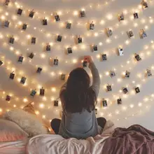 Сказочная гирлянда фото клип светильник светодиодный Рождественское украшение для дома гирлянда подвеска Рождественская елка Декор Navidad украшения Рождество