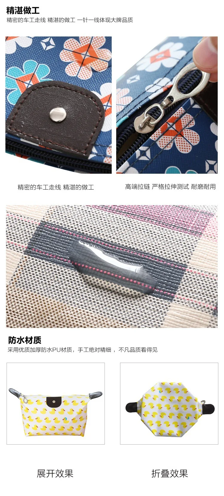 Korean-style Dumplings Cosmetic Bag Convenient Waterproof Wash Bag Dumpling-Shaped Small Objects Foldable Travel Storage Bag Who