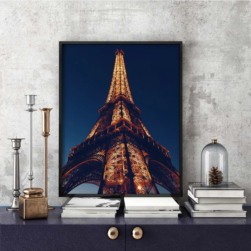 

DIY Coloring paint by numbersParis tower decorated at nightPainting paints by numbers with paint colors