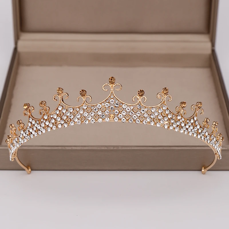 Свадебные аксессуары для волос Принцесса Кристалл крун Свадебная Корона тиары