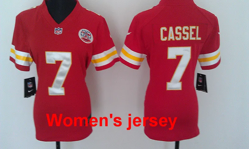 8 A+++ женские сшитые Канзас-Сити 11 Alex Smith 25 Jamaal Charles 29 Eric Berry Вышивка Логотипы Джерси - Цвет: 8