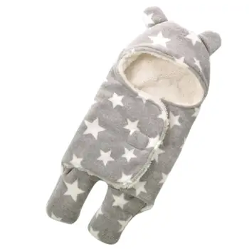 

Baby Sleeping Bag Autumn And Winter Cartoon Sleeping Bag Baby Thickened Print Coral Fleece Sleeping Bag Double Layer Warm Design