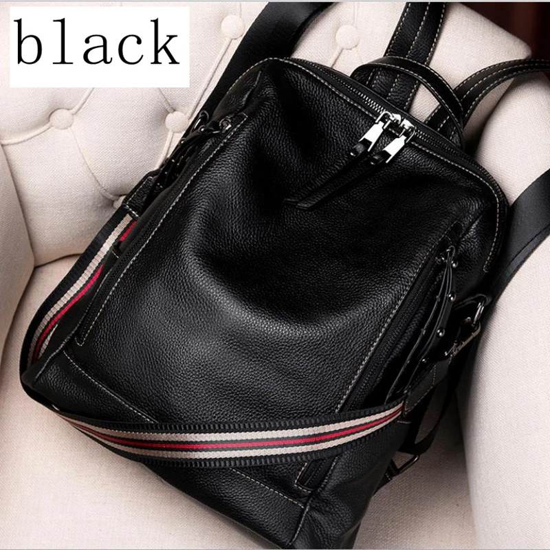 YILUNXI женские новые стильные черные повседневные сумки через плечо, женские рюкзаки из натуральной кожи, женские многофункциональные сумки из воловьей кожи - Цвет: color same as pictur